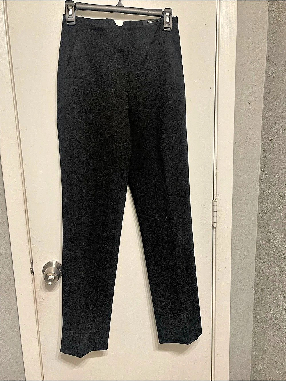rag & bone Miramar Shea High-Rise Relaxed Straight Pant Black Size 0
